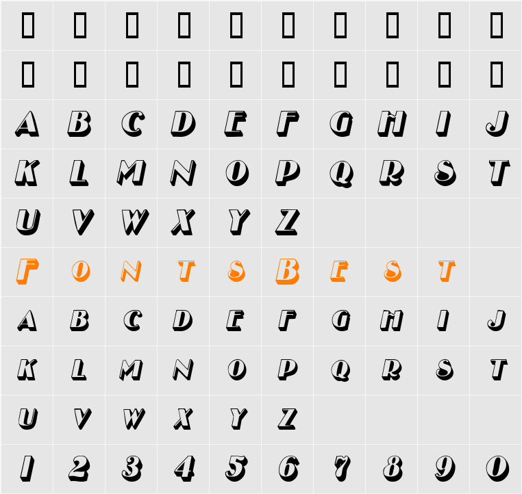 EsplanadeDisplay Character Map