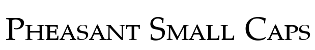 Pheasant Small Caps Font Image