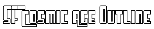 SF Cosmic Age Outline Font Image