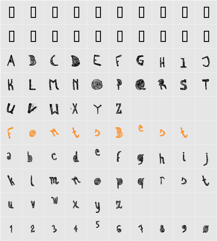 Zebra Character Map