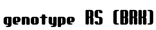 genotype RS (BRK) Font Image