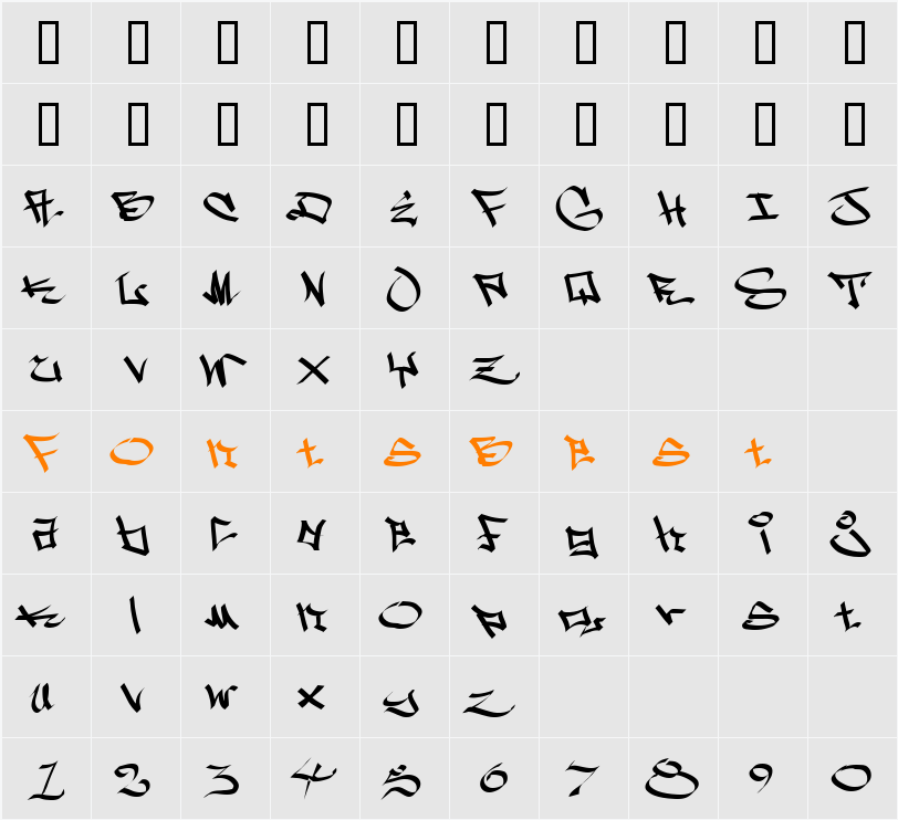West Side Character Map