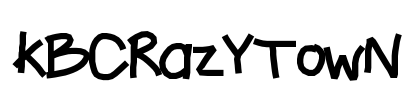 KBCRazYTowN Font Image