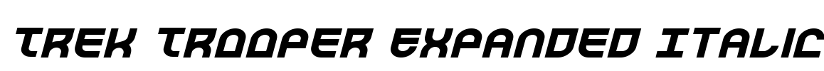 Trek Trooper Expanded Italic Font Image