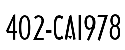 402-CAI978 Font Image