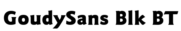 GoudySans Blk BT Font Image