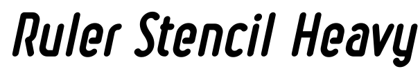 Ruler Stencil Heavy Font Image