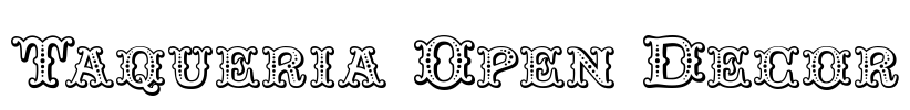 Taqueria Open Decor Font Image