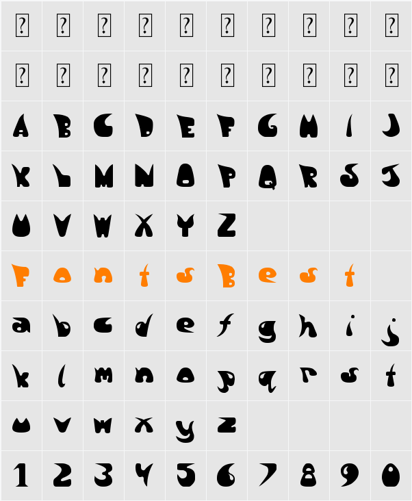 Lava Silhouettes Character Map