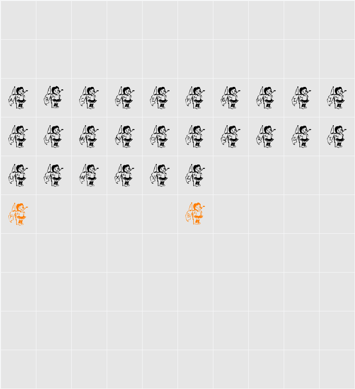 LMS Colorguard Girl Character Map