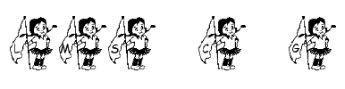 LMS Colorguard Girl Font Image