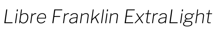 Libre Franklin ExtraLight Font Image