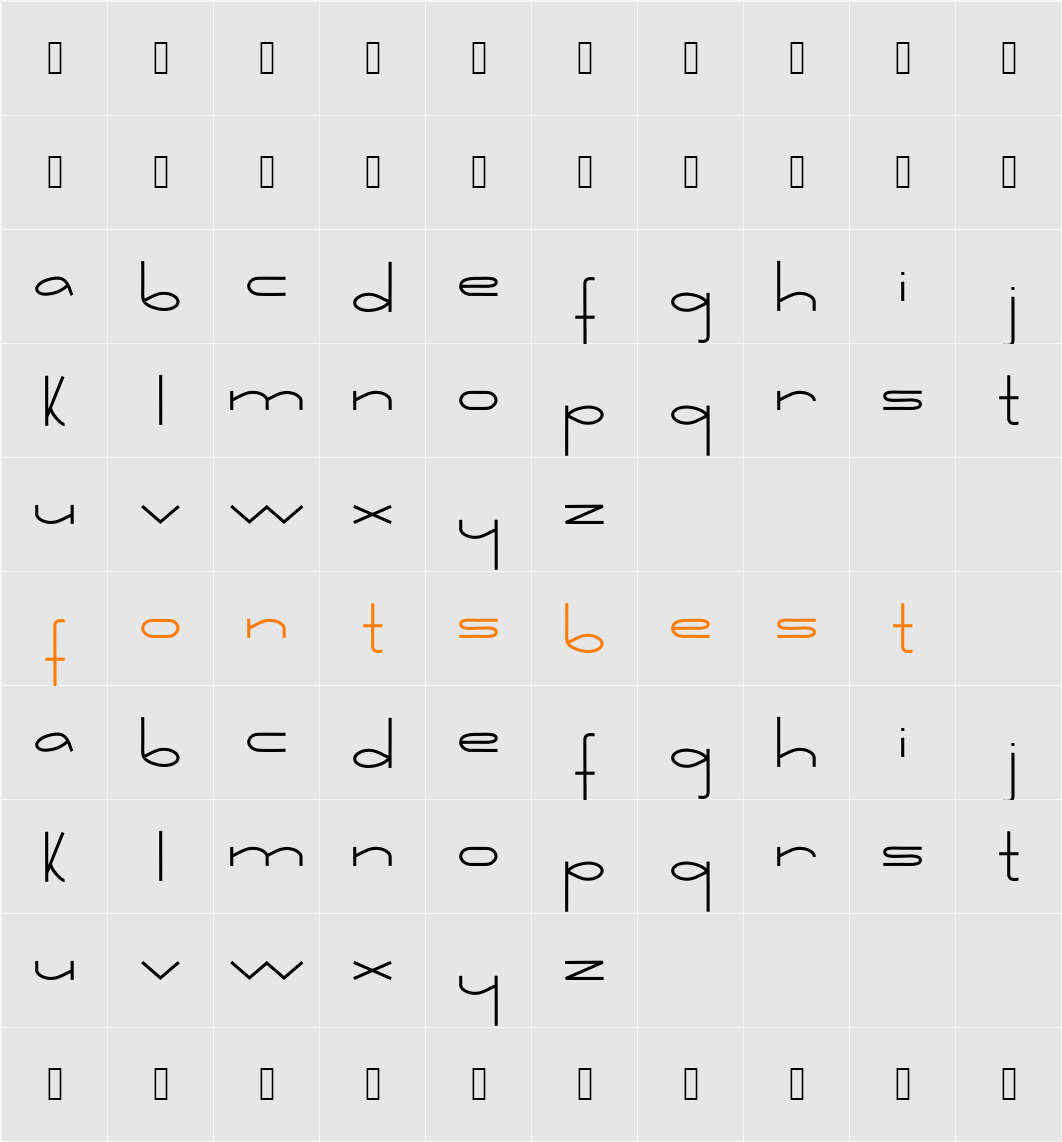 Retorica Character Map