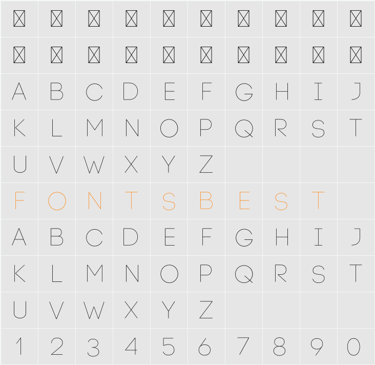 Code Light Character Map