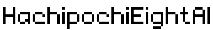 HachipochiEightAl Font Image
