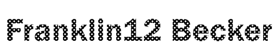 Franklin12 Becker Font Image