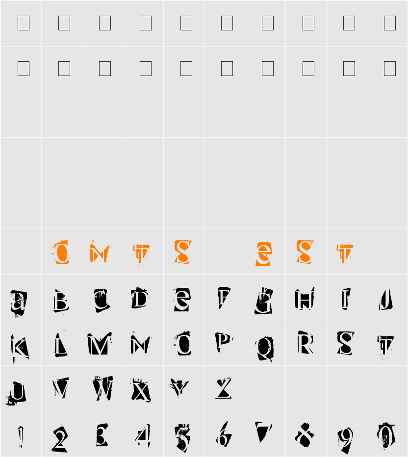 super danger Character Map