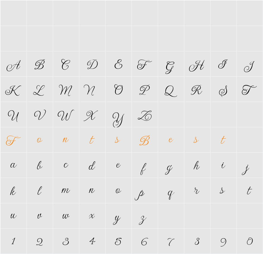 Gwendolyn Character Map