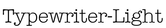 Typewriter-Light Font Image