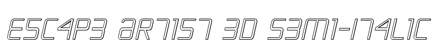 Escape Artist 3D Semi-Italic