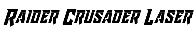 Raider Crusader Laser Font Image