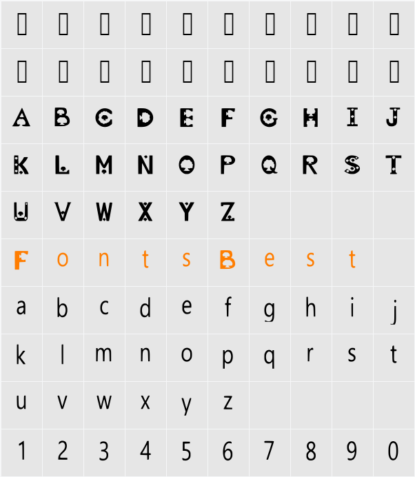 Oromo_Arts_Font Character Map
