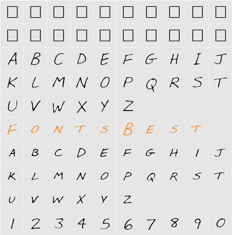 Lee Character Map