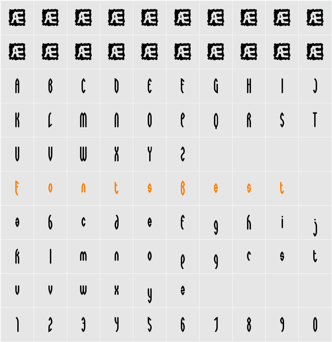 Wayward BRK Character Map