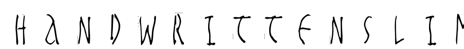 HandwrittenSlim Font Image