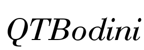 QTBodini Font Image