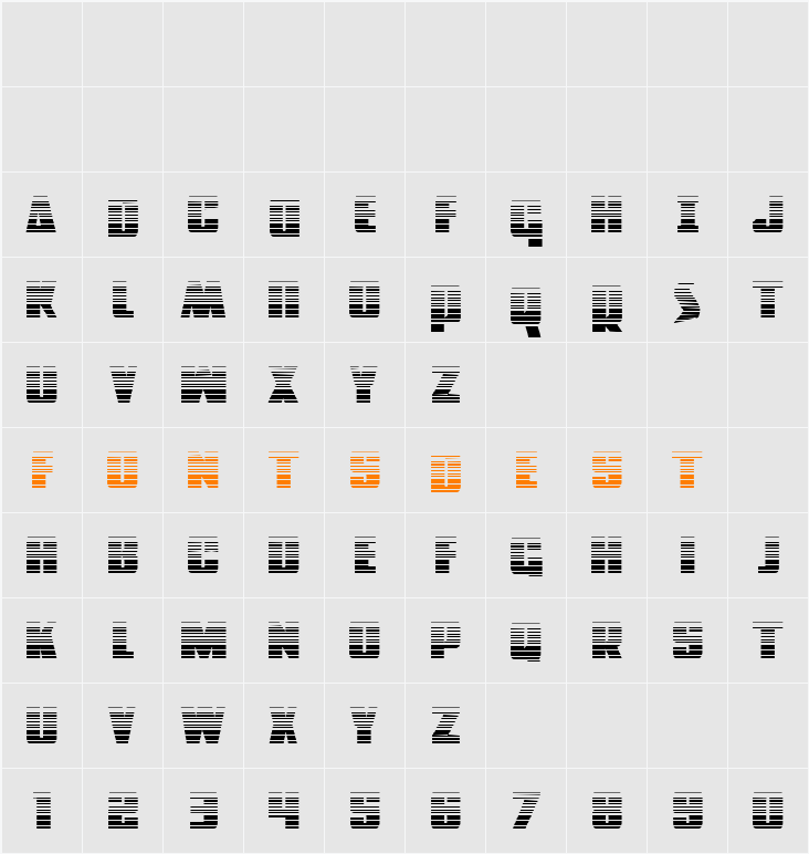 Power Lord Gradient Character Map