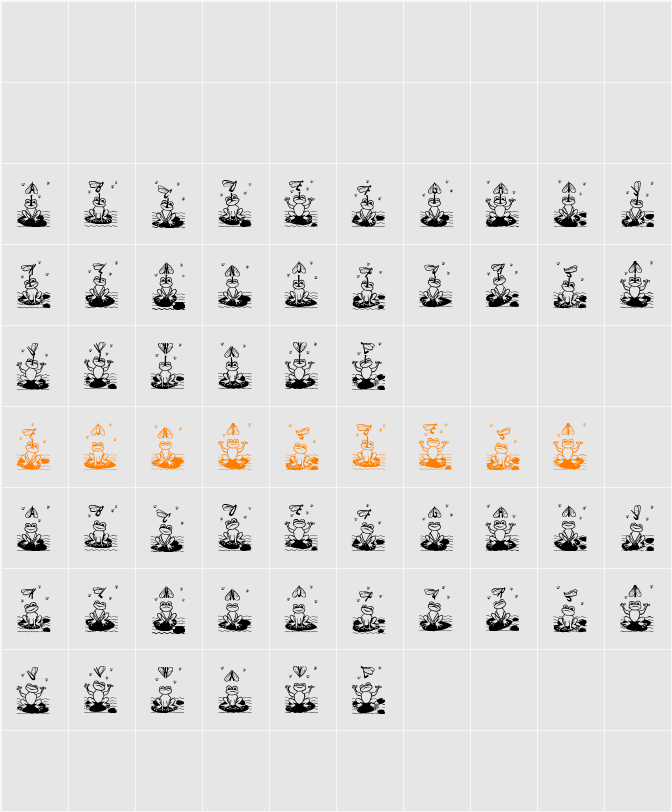 Frogii Character Map
