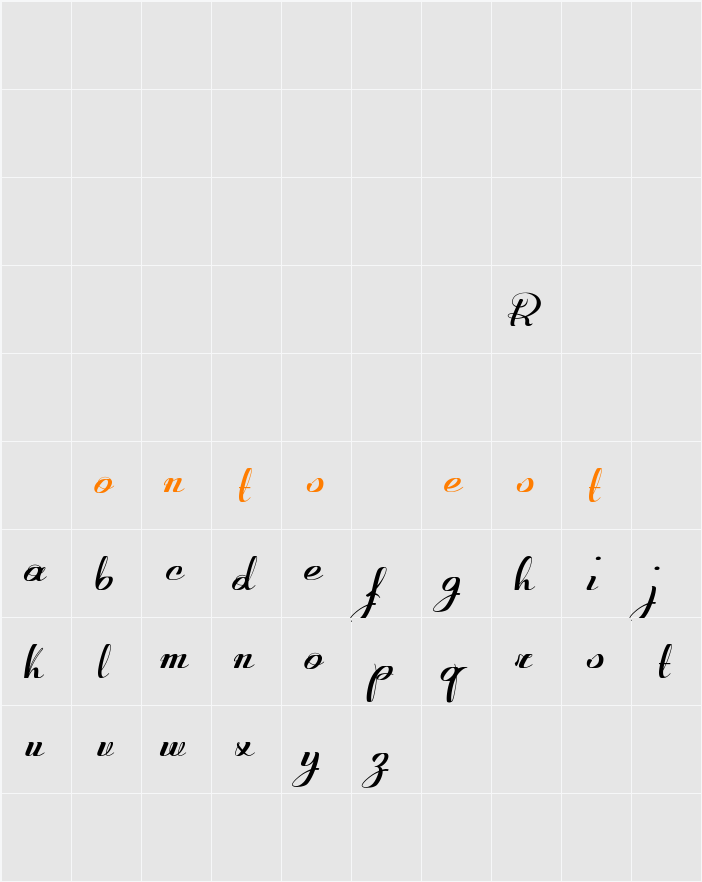 Retroactive_demo-version Character Map