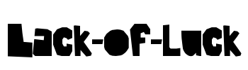 Lack-of-luck Font Image
