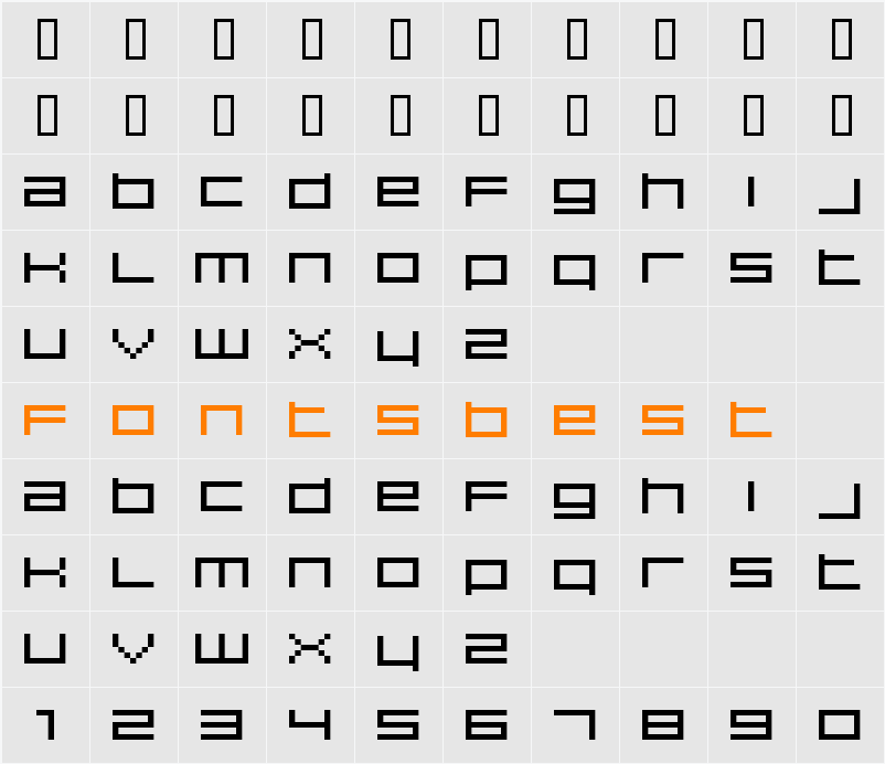 HISCORE Character Map
