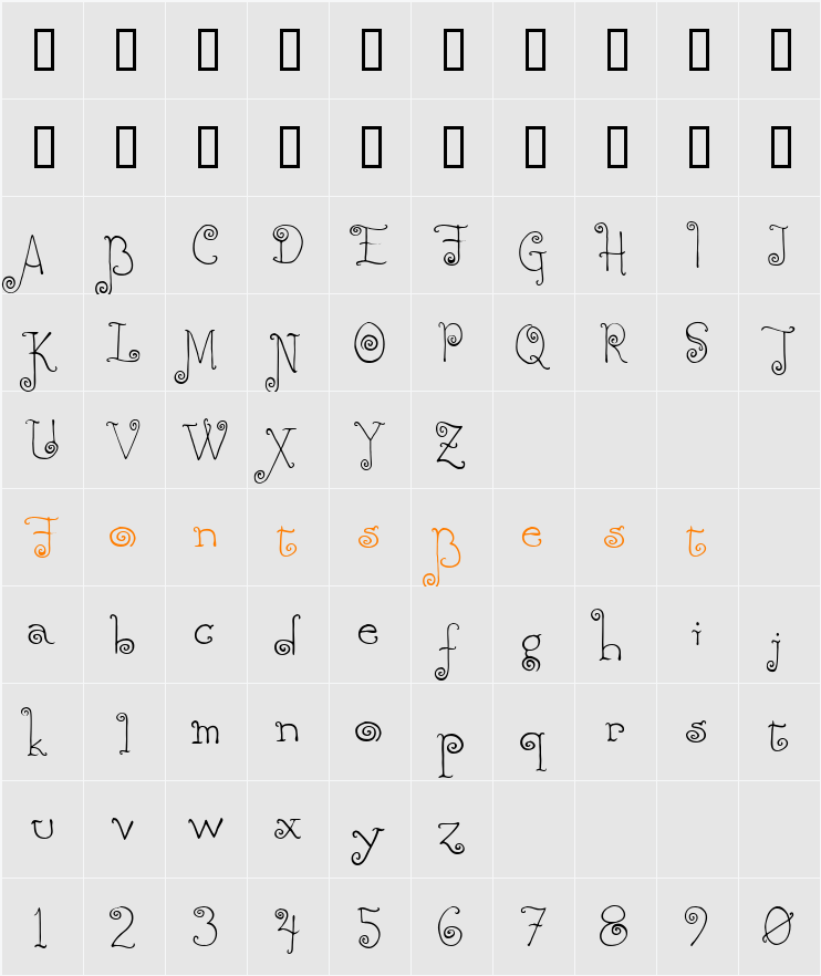 Rebecca Character Map