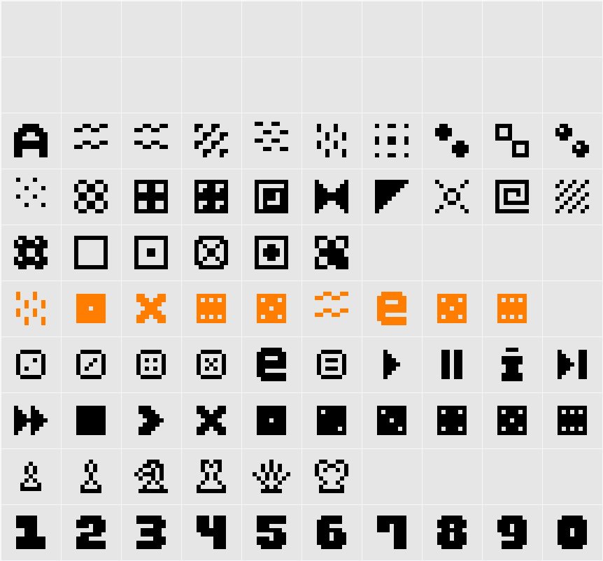 Pixel Dingbats-7 Character Map