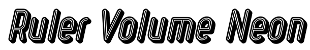 Ruler Volume Neon Font Image