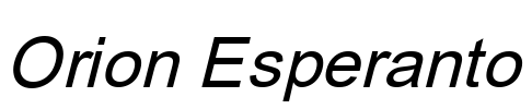 Orion Esperanto Font Image