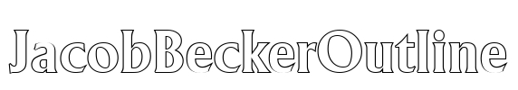 JacobBeckerOutline Font Image