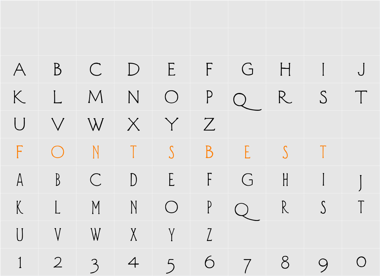 Diehl Deco Character Map