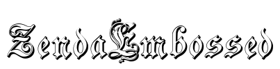 ZendaEmbossed Font Image
