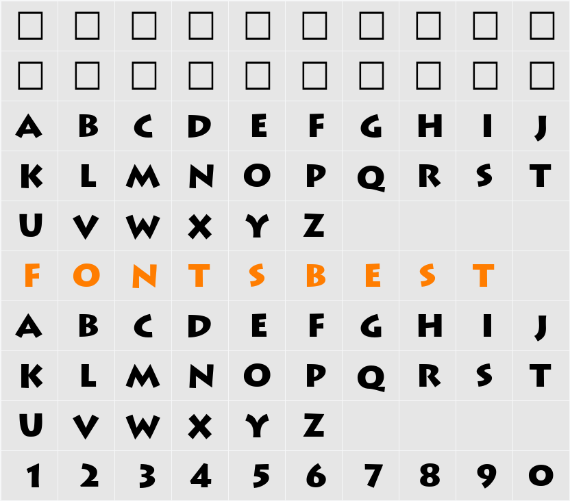 LiddieBlack Character Map
