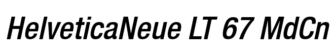 HelveticaNeue LT 67 MdCn