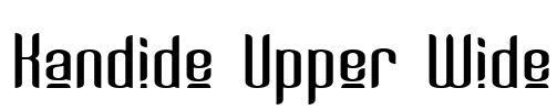Kandide Upper Wide Font Image