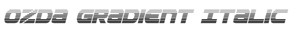 Ozda Gradient Italic Font Image