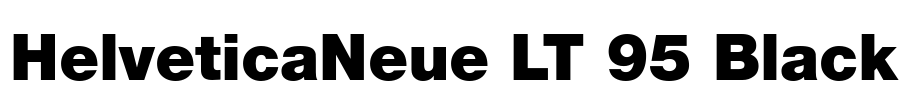 HelveticaNeue LT 95 Black