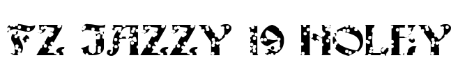 FZ JAZZY 19 HOLEY Font Image