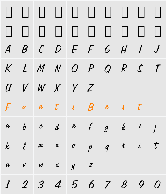 Slowsanders Character Map