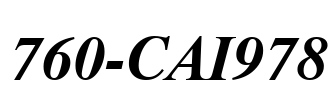 760-CAI978 Font Image